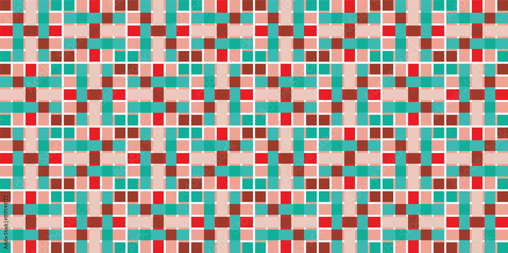 Fototapeta premium Seamless geometric pattern combination of colorful squares. Perfect for printing, design, wallpaper and gift wrapping