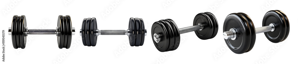 Isolated Dumbbells on Transparent Background for Fitness Use Isolated Dumbbells on Transparent Background for Fitness Use