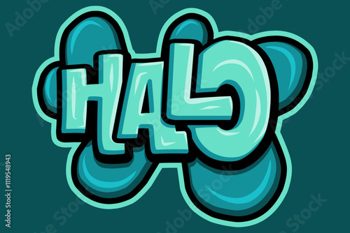 halo typograpy art
