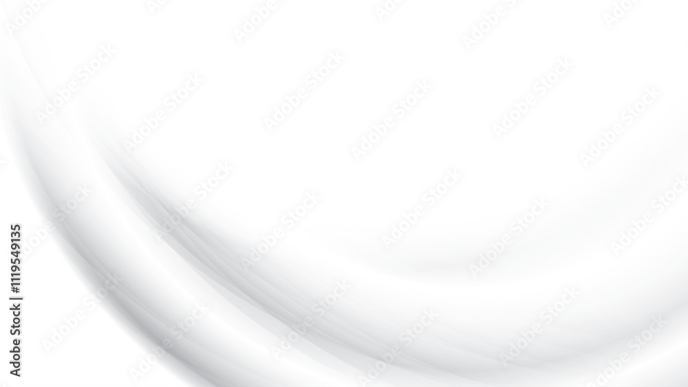Obraz premium Abstract white and gray color, modern design stripes background with curve lines. Vector illustration.