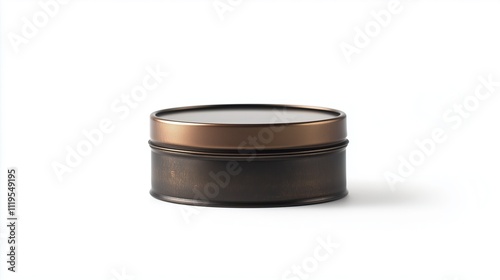 New stylish tin can on a white background, isolated