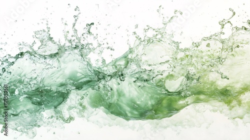 Wallpaper Mural green watercolor splash Torontodigital.ca