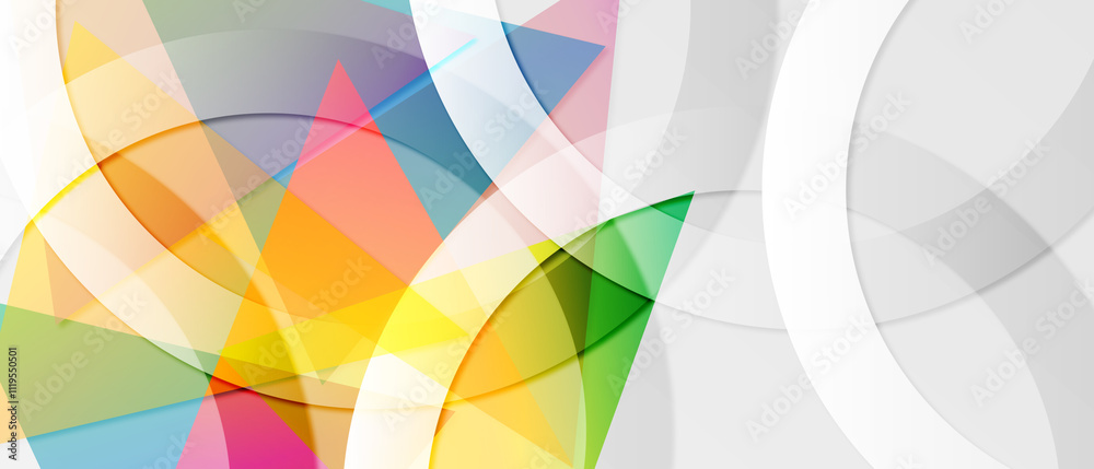 Obraz premium Geometric abstract background. Color triangle shapes