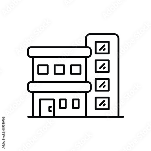 Modern Apartments vector icon