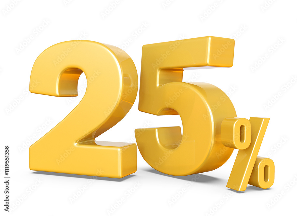 25 Percent Off Discount Gold 25 Percent Off Discount Gold