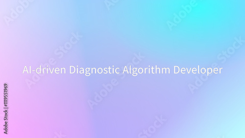 AI-driven Diagnostic Algorithm Developer のグラデーション背景イラスト photo