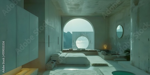 Serene Beachfront Bedroom View
