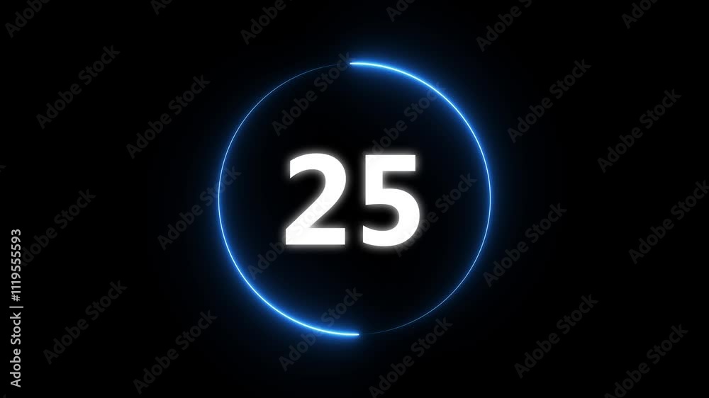 Neon countdown 30 to 0 seconds animation background 4k video. Neon countdown 30 to 0 seconds animation background 4k video.