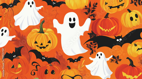 halloween seamless background