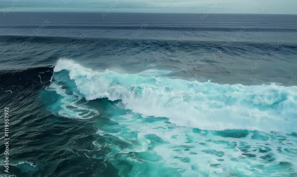 overhead view of tumultuous ocean waves during a storm overhead view of tumultuous ocean waves during a storm