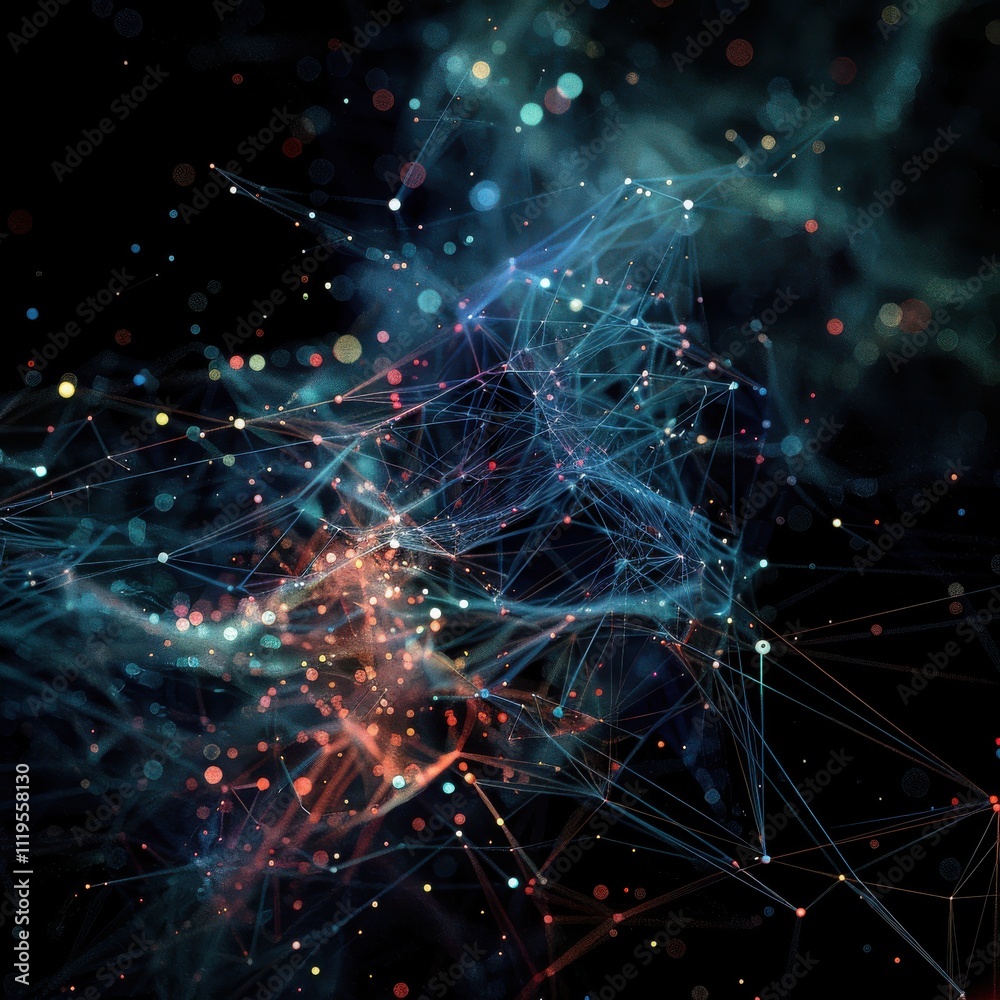 Abstract Digital Network Visual Art Abstract Digital Network Visual Art
