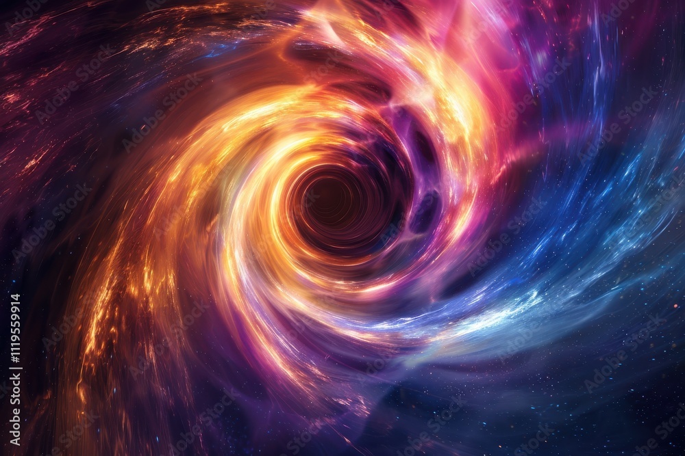 Colorful Galaxy With Light Ring Colorful Galaxy With Light Ring