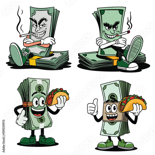 Cartoon money clipart