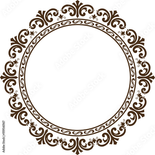 Vintage label design with monograms and frames	
