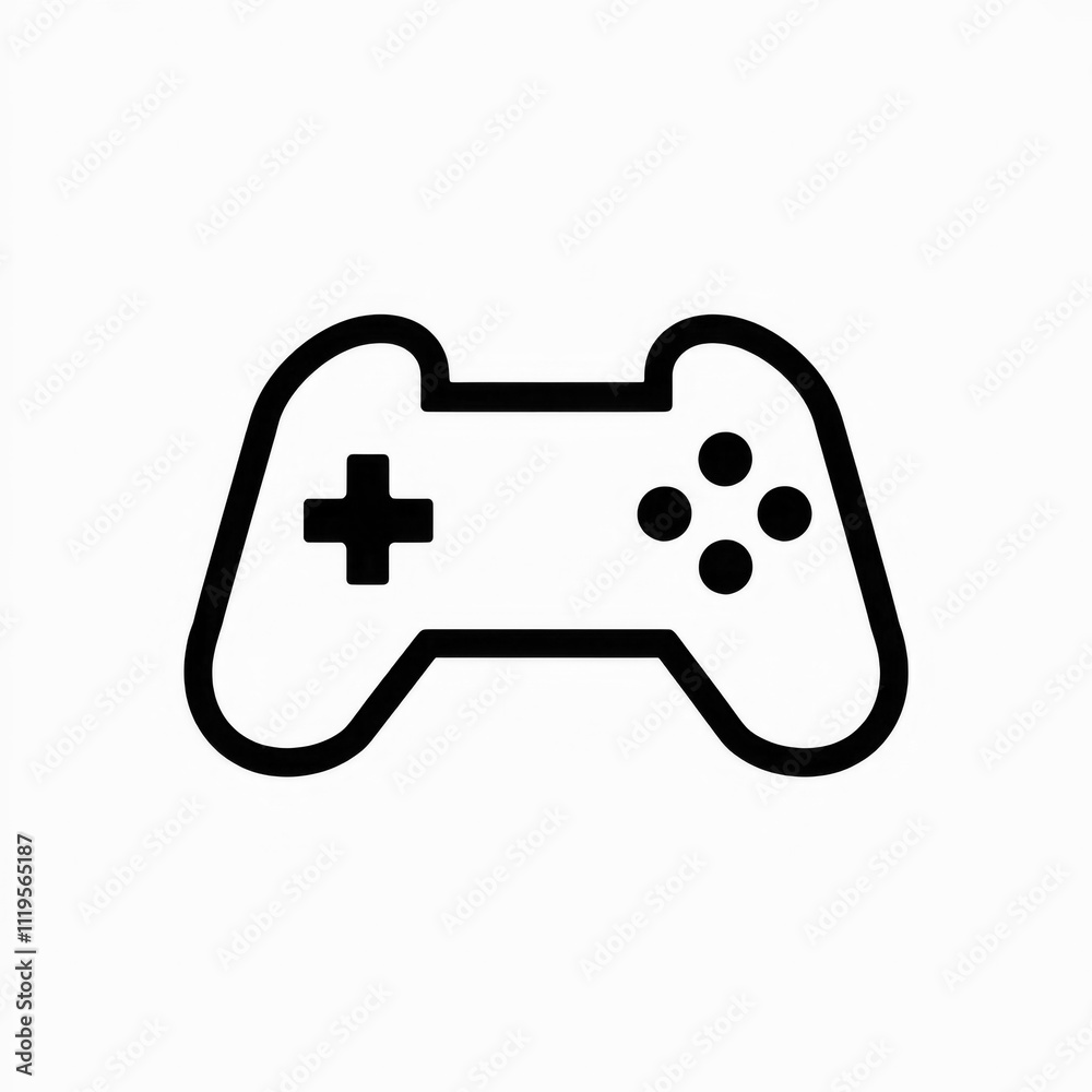 joystick icon on white background joystick icon on white background