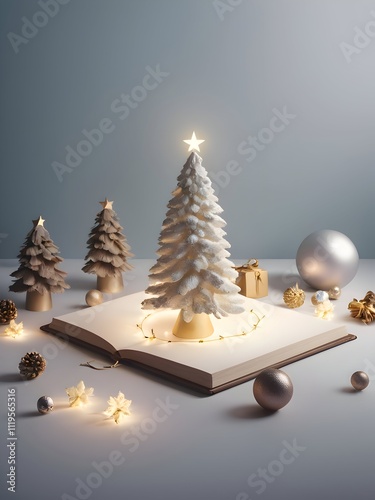 Minimal Christmas Themes and Scenery Painting Illustration Art