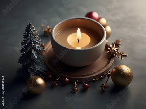 Minimal Christmas Themes and Scenery Painting Illustration Art