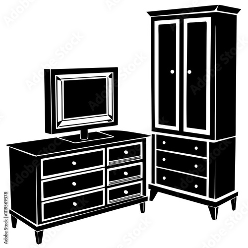 furniture icons set