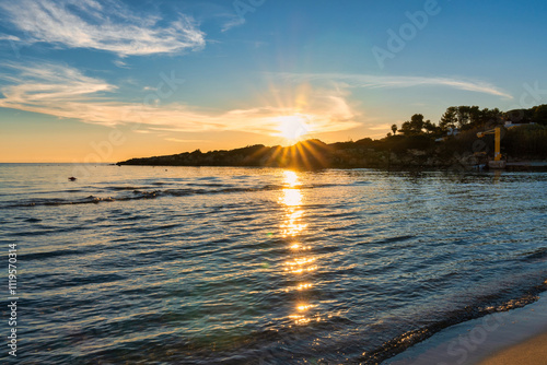 Tramonto invernale sul mare - Leporano (Lido Gandoli), Taranto, Puglia, Italia photo