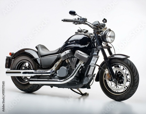 Motorcycle on a white background