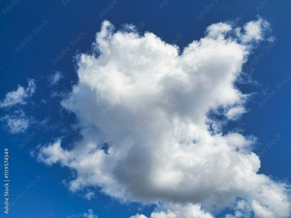 Beautiful Blue Sky with Thick Clouds over Coventry City of England UK Beautiful Blue Sky with Thick Clouds over Coventry City of England UK