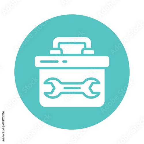 Tool Bag Vector Gylph Icon. Eps 10 File 