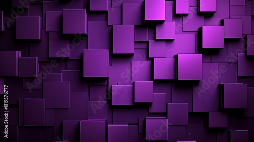 Purple square shapes arranged in a grid pattern on a dark background. 