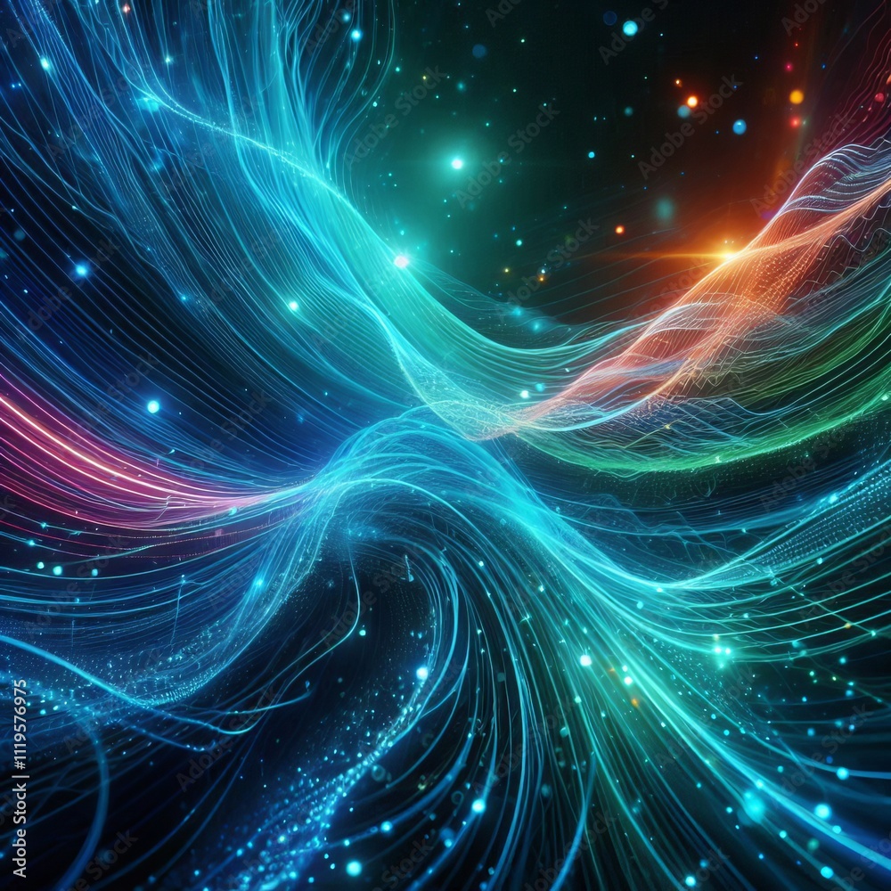 23 Neon Wave Bright electrifying neon blues and greens Izobrajen 23 Neon Wave Bright electrifying neon blues and greens Izobrajen