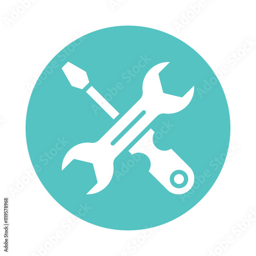 Repair Tool  Vector Gylph Icon. Eps 10 File 