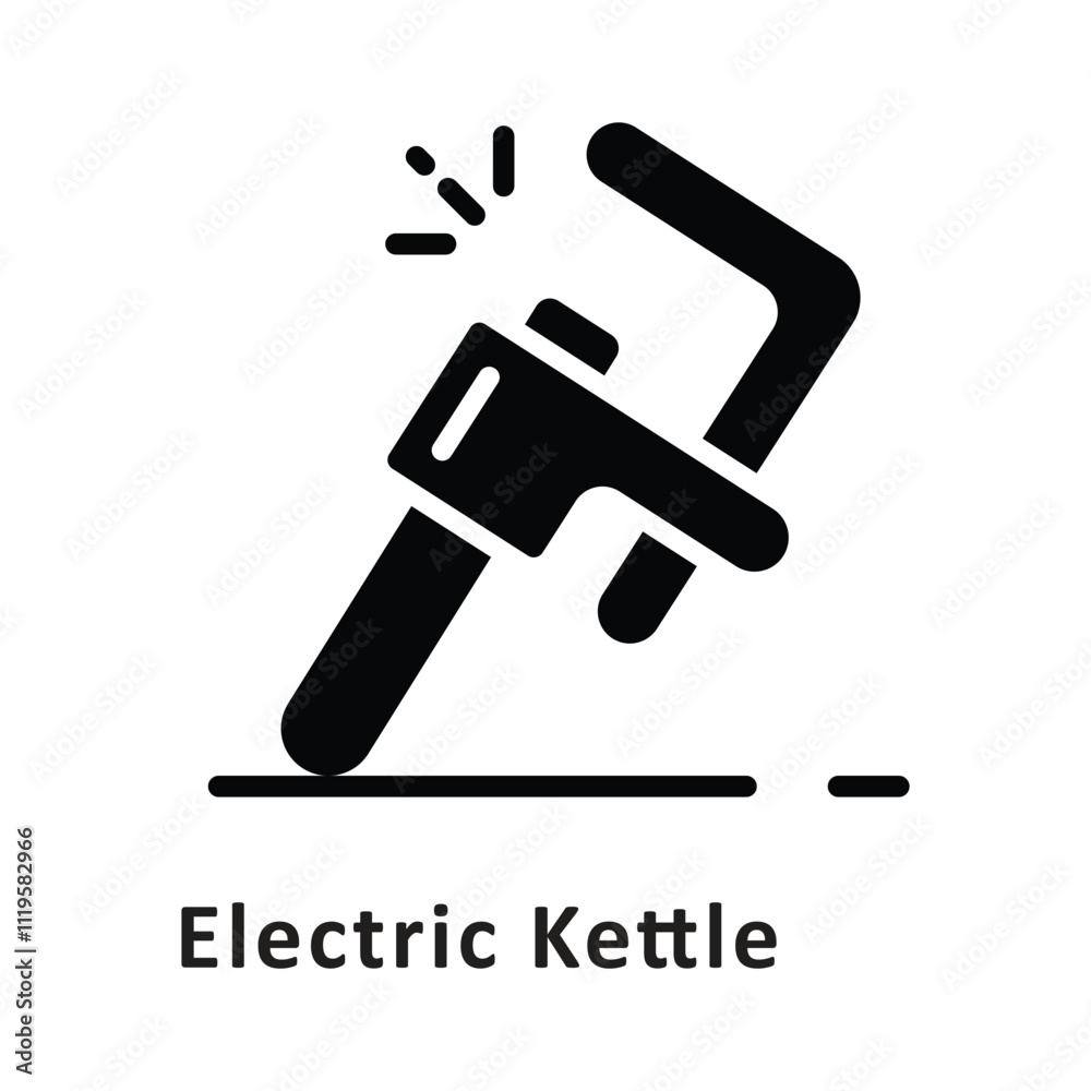 Electric Kettle Vector Glyph Icon. Eps file 10 Electric Kettle Vector Glyph Icon. Eps file 10