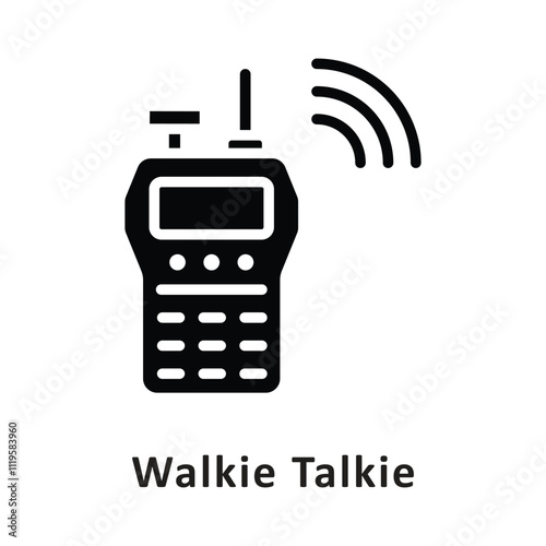 walkie talkie  Vector Glyph Icon. Eps file 10