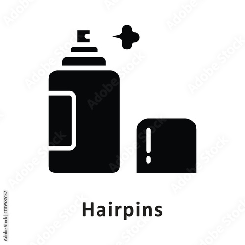 hairpins  Vector Glyph Icon. Eps file 10