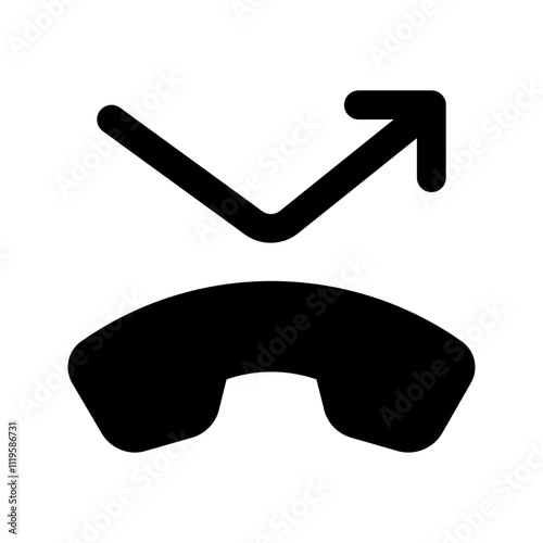 missed call glyph icon
