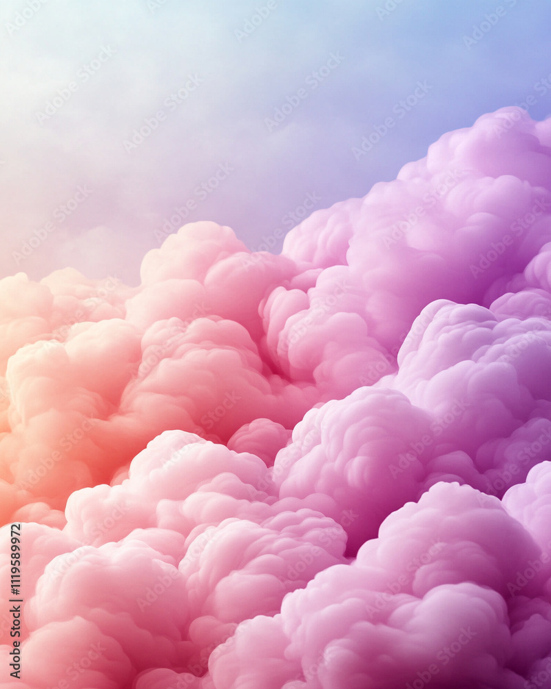 Beautiful soft pastel clouds blend in a mesmerizing sky at dusk. Beautiful soft pastel clouds blend in a mesmerizing sky at dusk.