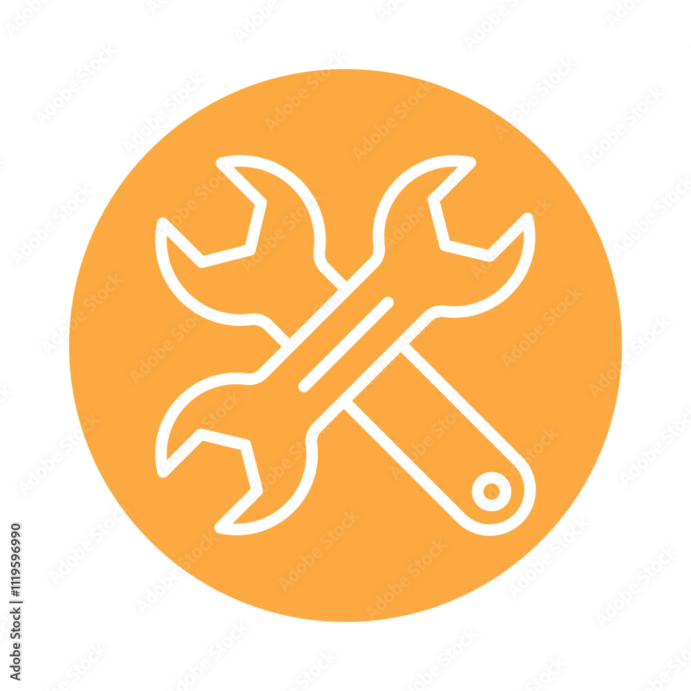 Tools Vector Gylph circle Outline Icon. Eps 10 File Tools Vector Gylph circle Outline Icon. Eps 10 File
