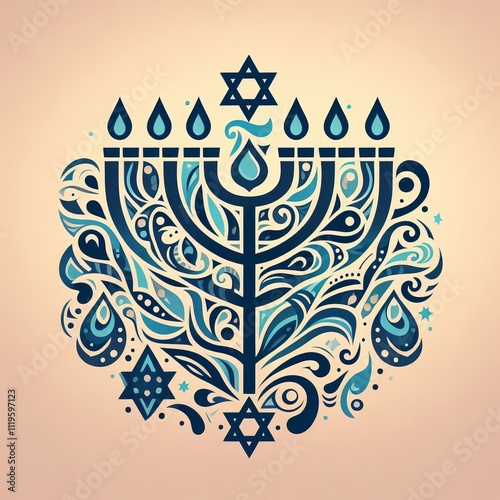 35 Wall art designs inspired by Hanukkah created by AI Izobrajen