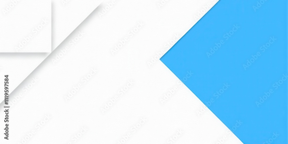 Modern abstract blue background design with layers of textured white material in triangle diamond and squares shapes in random geometric pattern, background, textured Modern abstract blue background design with layers of textured white material in triangle diamond and squares shapes in random geometric pattern, background, textured
