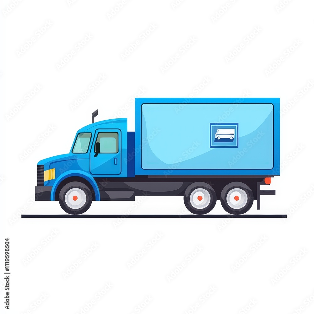 Fototapeta premium Design of truck car express delivery service icon logo illustration isolated on white background