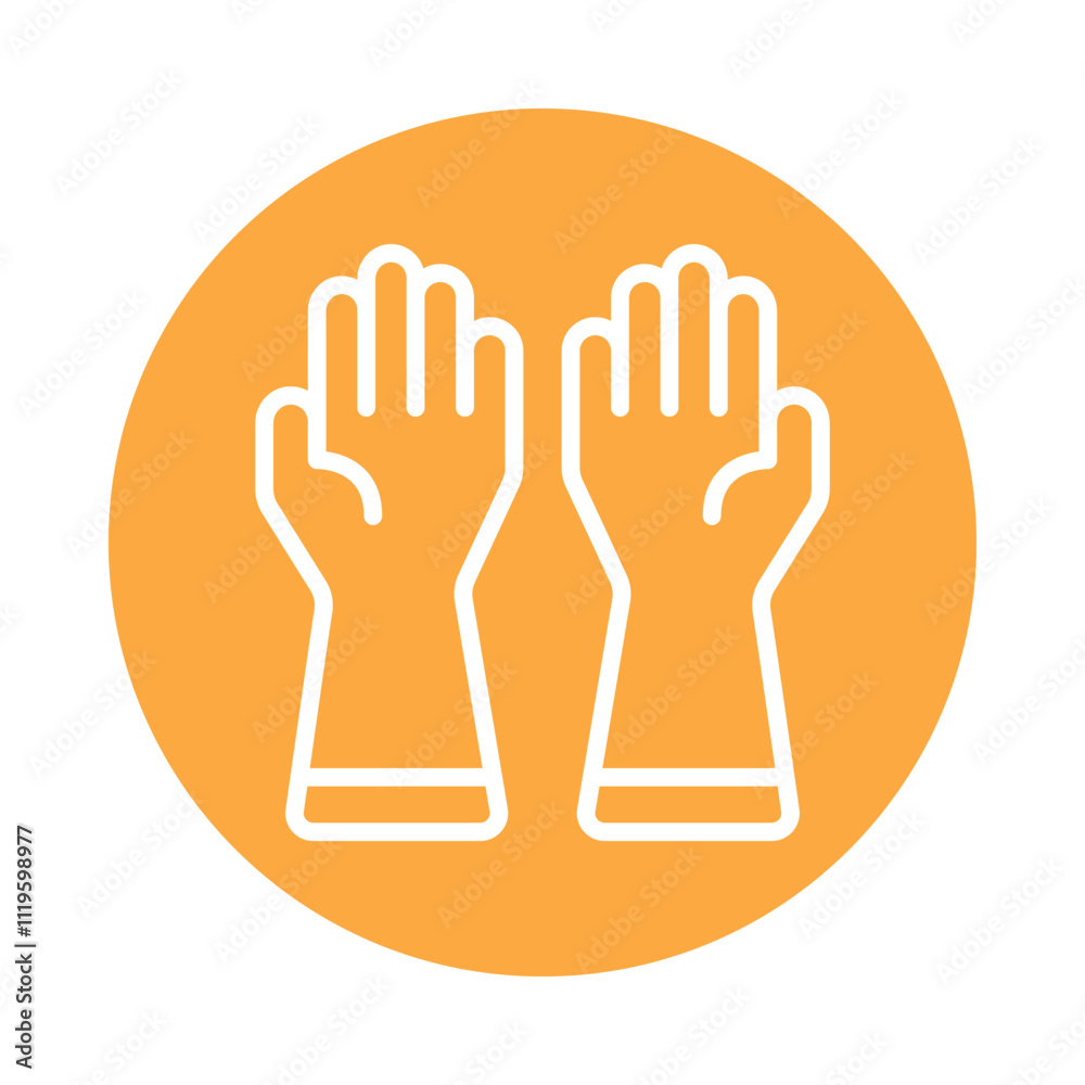 Gloves Vector Gylph circle Outline Icon. Eps 10 File Gloves Vector Gylph circle Outline Icon. Eps 10 File