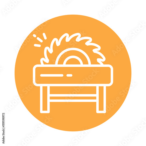 Cutter Vector Gylph circle Outline Icon. Eps 10 File 