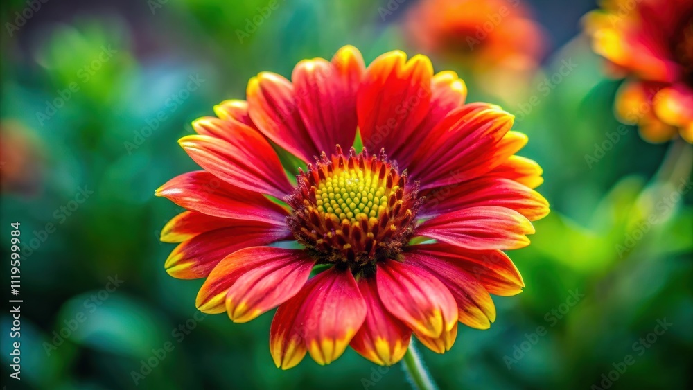 Vibrant red and yellow flower in full bloom, botanical, vibrant, vibrant colors, nature, beauty, petals, bright, sunny, garden Vibrant red and yellow flower in full bloom, botanical, vibrant, vibrant colors, nature, beauty, petals, bright, sunny, garden