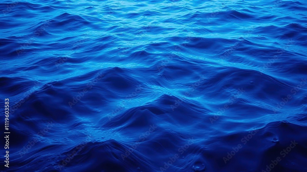 Rippling dark blue ocean waves with a textured surface, waves, deep blue, marine