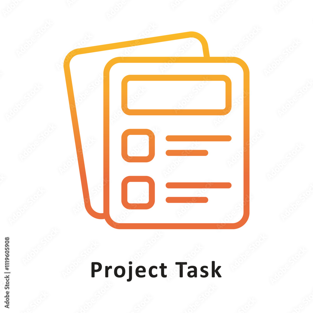 Project task Vector Gradient Outline Icon. Eps 10 File Project task Vector Gradient Outline Icon. Eps 10 File