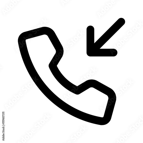 incoming call line icon