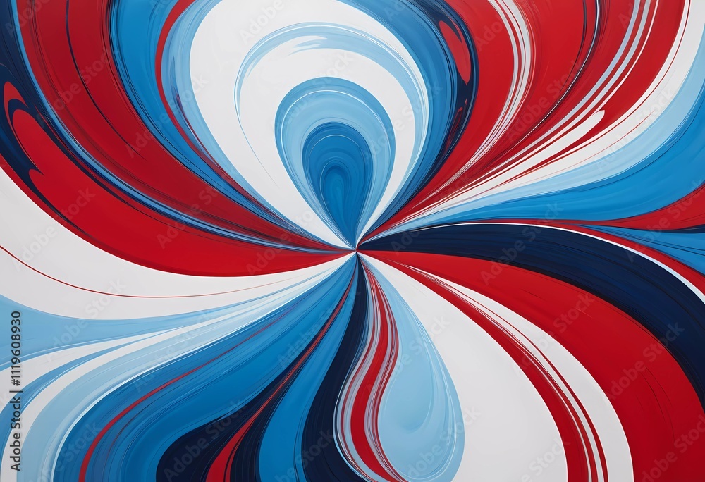 Abstract Swirling Colors in Red, Blue, and White Pattern Abstract Swirling Colors in Red, Blue, and White Pattern
