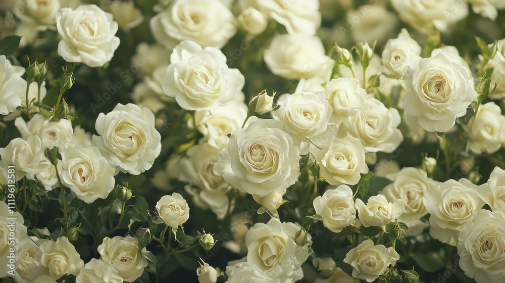 A backdrop of white roses with a soft focus, perfect for website header designs.
