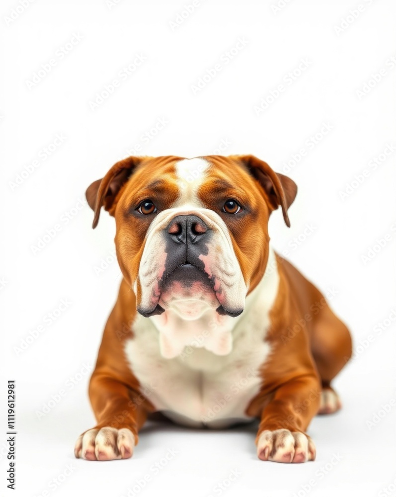 American bulldog breed in white background American bulldog breed in white background