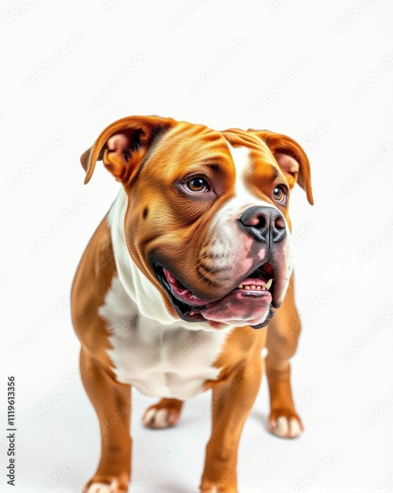 American bulldog breed in white background American bulldog breed in white background