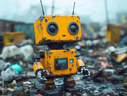 Resilient Robot Exploring Discarded Technological Wasteland photo