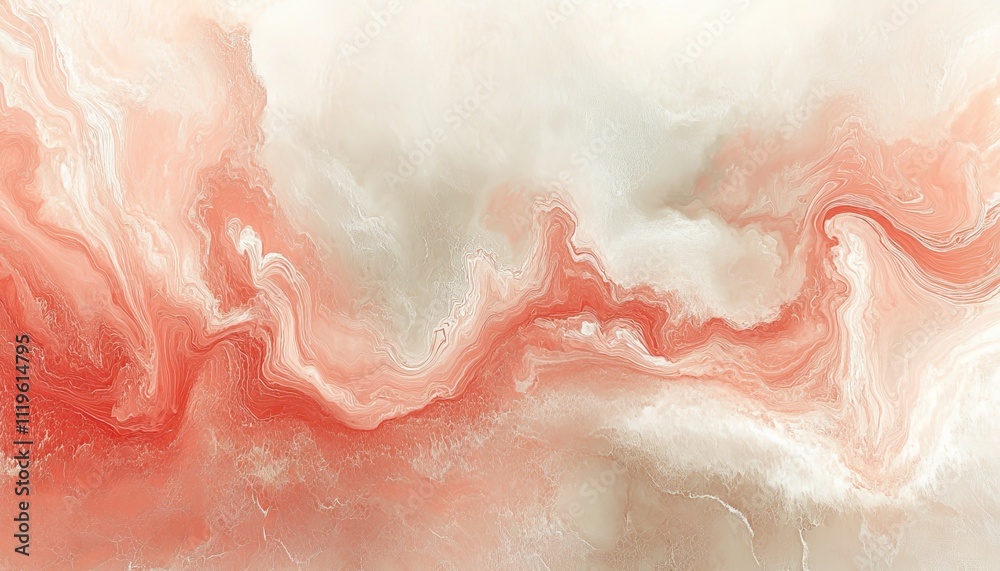 Elegant Swirls of Pink Marble, Abstract Background Texture with Soft Coral and Cream Hues Elegant Swirls of Pink Marble, Abstract Background Texture with Soft Coral and Cream Hues